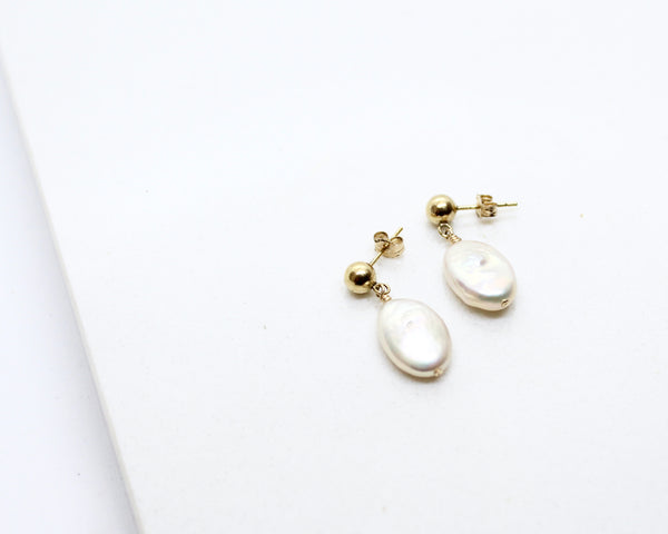 Baroque Pearl Drop Studs