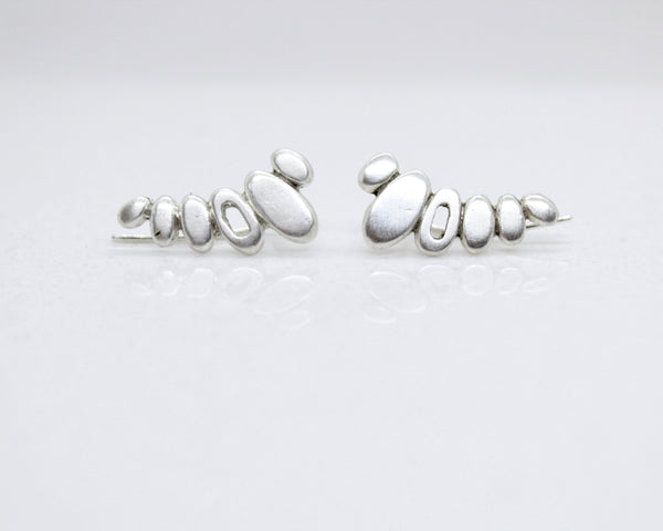 Oval Climber Earrings