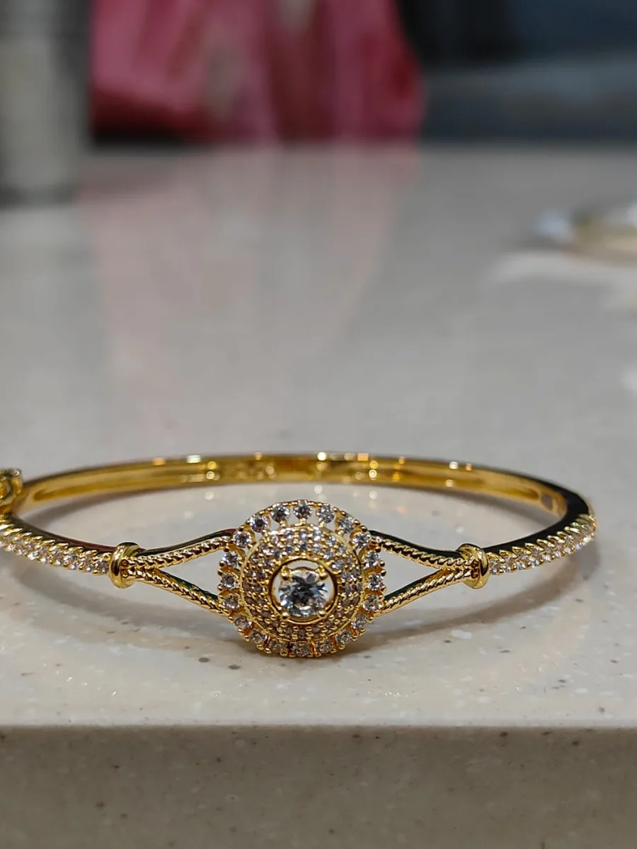 Meher Halo Bracelet — 1 gram gold plated bangles by GoldVibe Jewellery