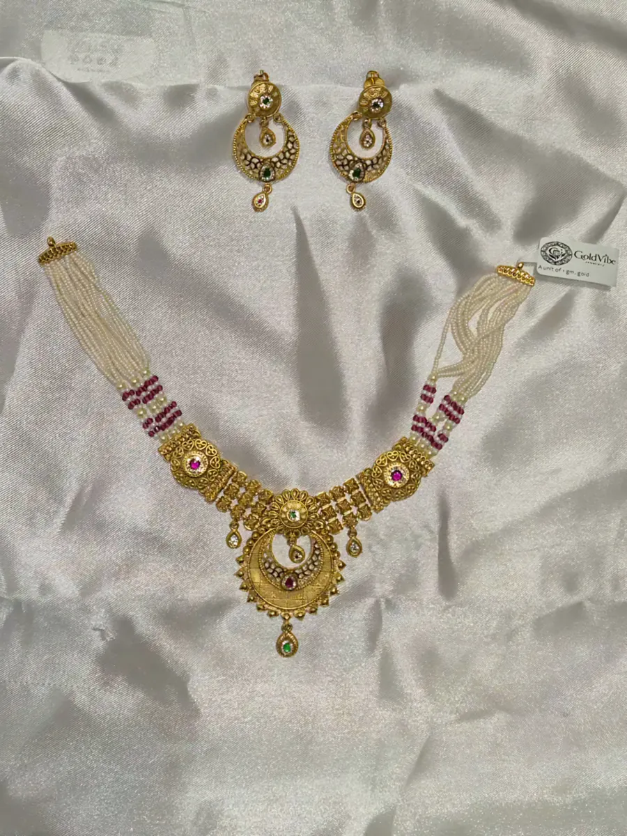 Rupali Pearl-Row Necklace Set