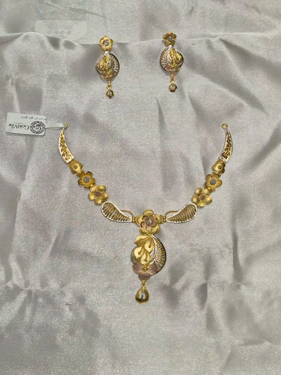 Saanjh Everyday Gold Set — 1 gram gold plated necklaces by GoldVibe Jewellery