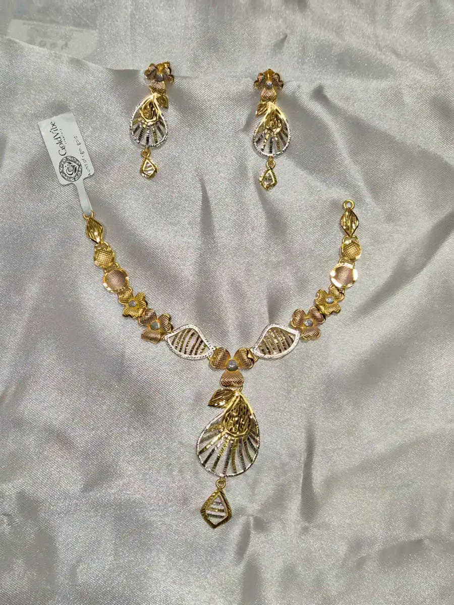 Mayuri Peacock Necklace Set — 1 gram gold plated necklaces by GoldVibe Jewellery